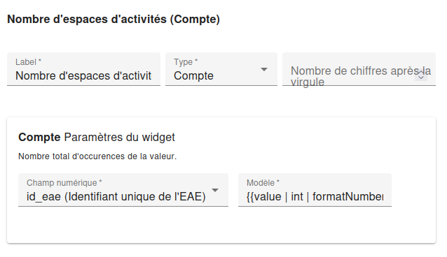 Configuration dans le backoffice
