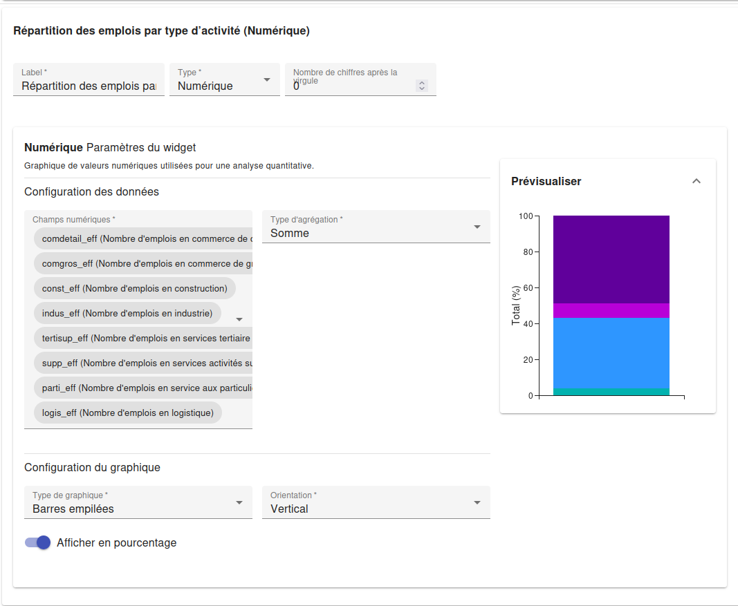 Configuration dans le backoffice
